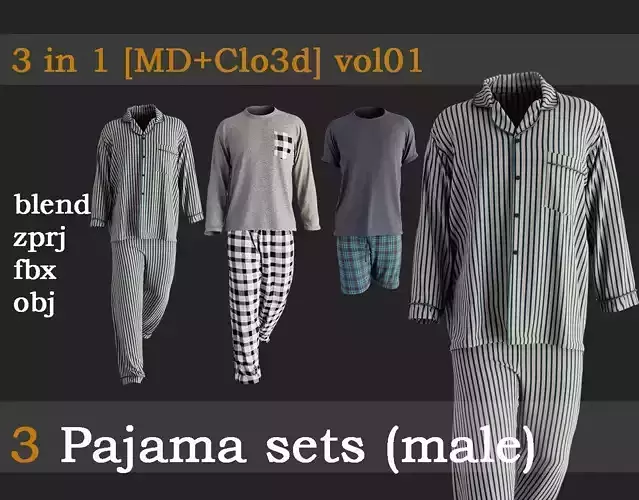 3 Pajama sets vol01