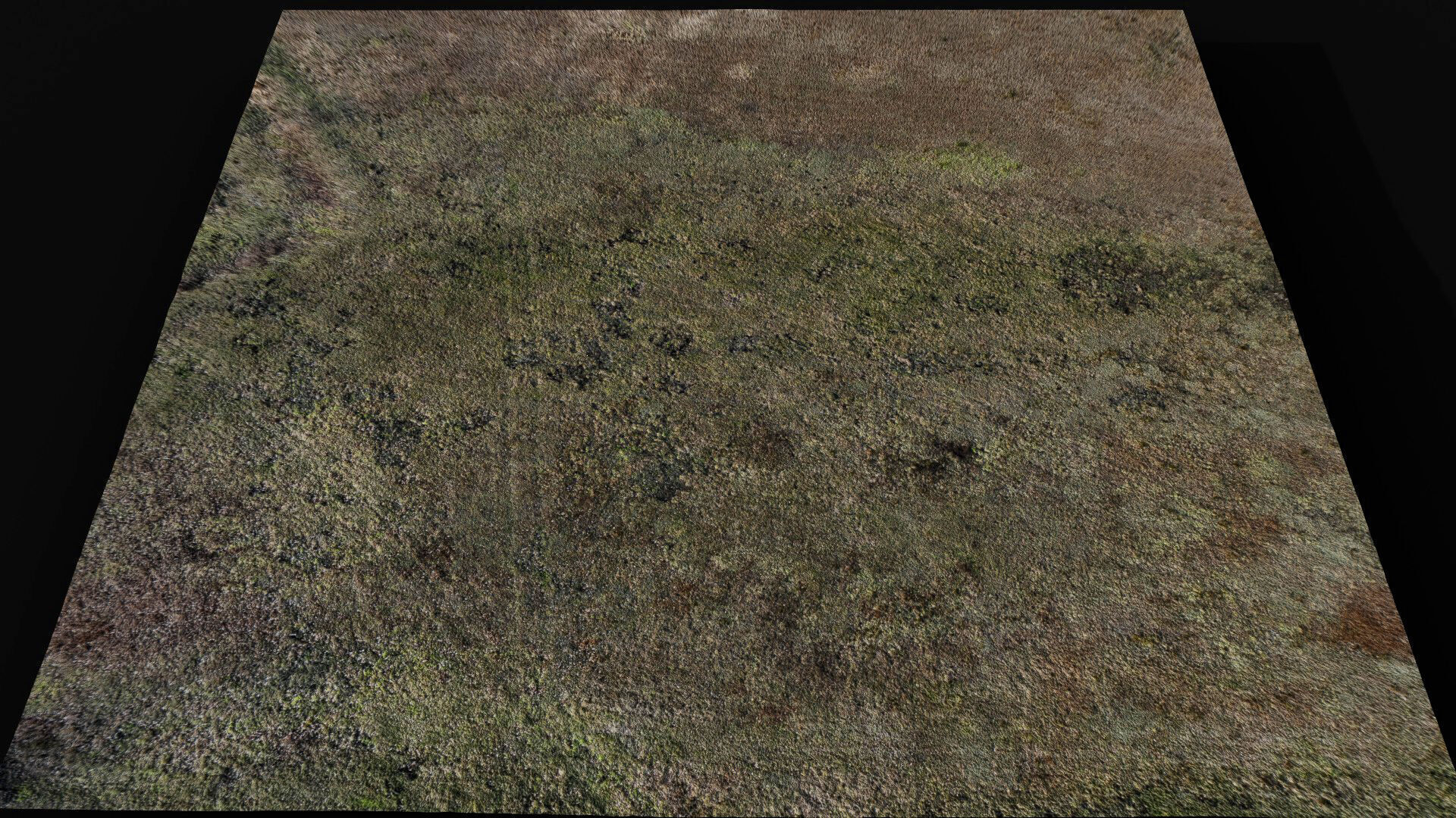 landscape grass field large area 150m part6 drone scan Low-poly 3D model_2
