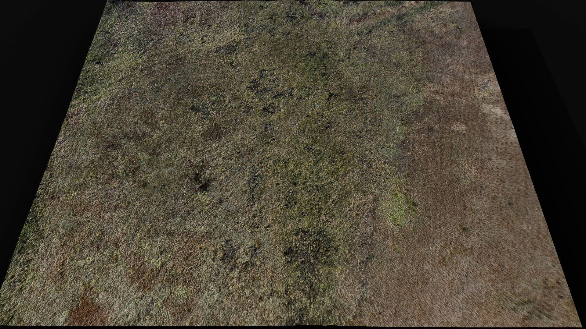 landscape grass field large area 150m part6 drone scan Low-poly 3D model_1