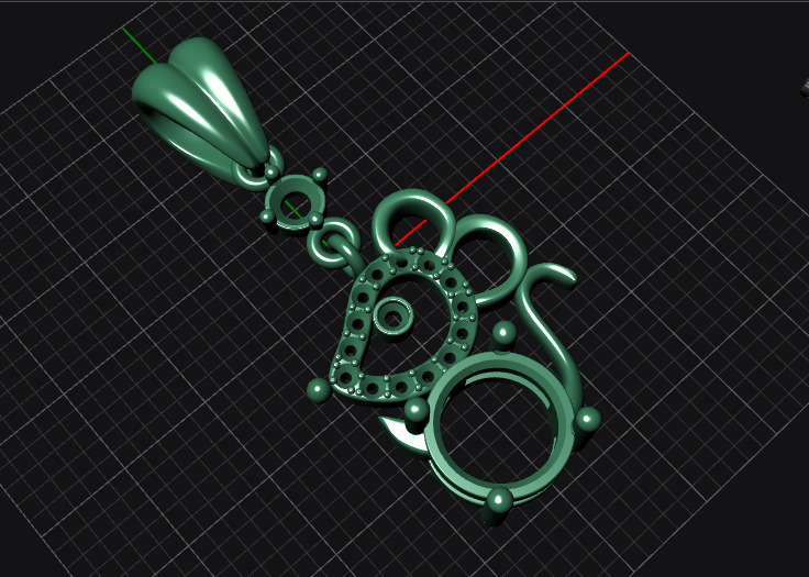 Pendant Mause 3Dmodel 3D print model_6