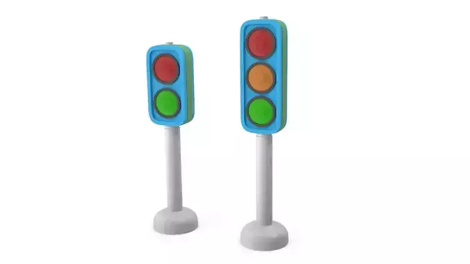 Cartoon traffic lights