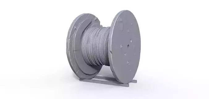 Kabeltrommel mit Kabel 3D Scan Schiffsmodell Modellbau Modelship 3D print model