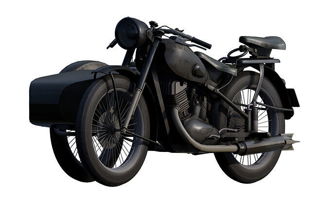 Soviet motorcycle IZH-49 3D model