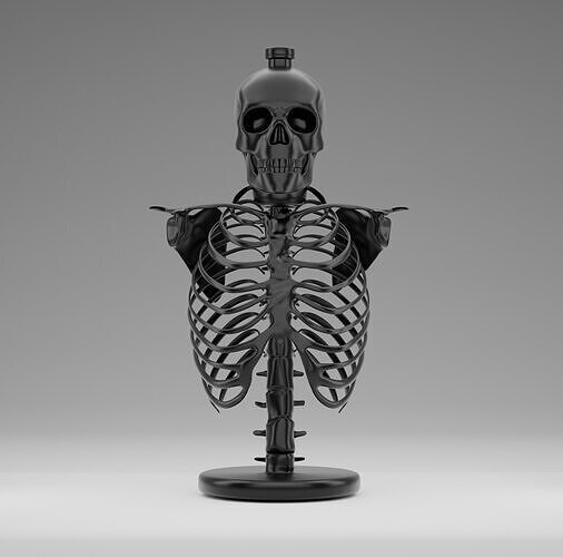 skeleton wine bottle  3D model