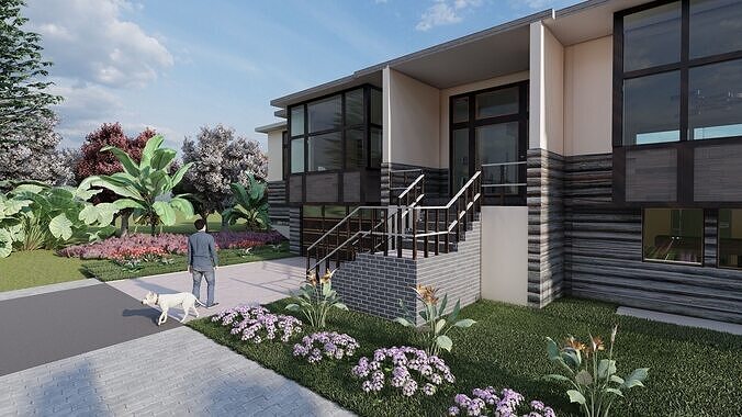 Beatiful nature house 3D model 4