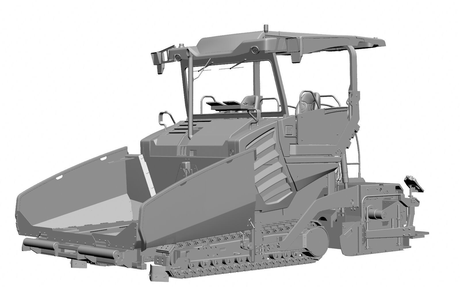 Asphalt Paver Vogele Super 1800 5i PBR 3D model_18