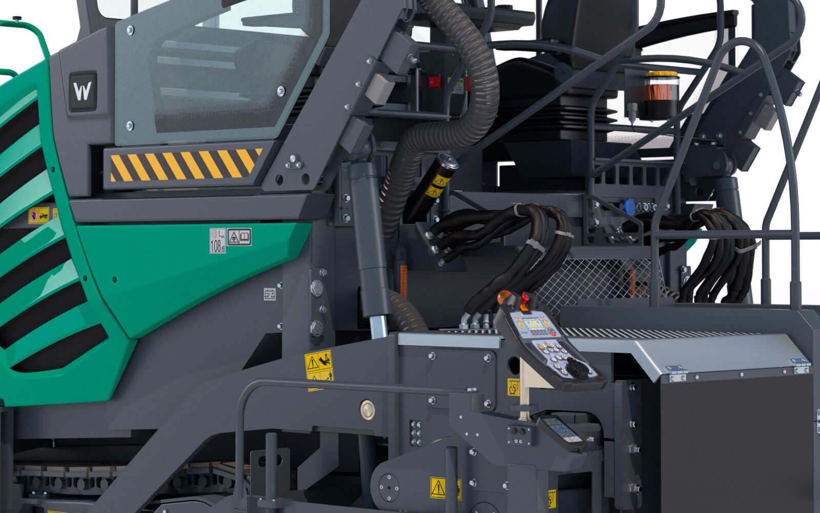 Asphalt Paver Vogele Super 1800 5i PBR 3D model_12