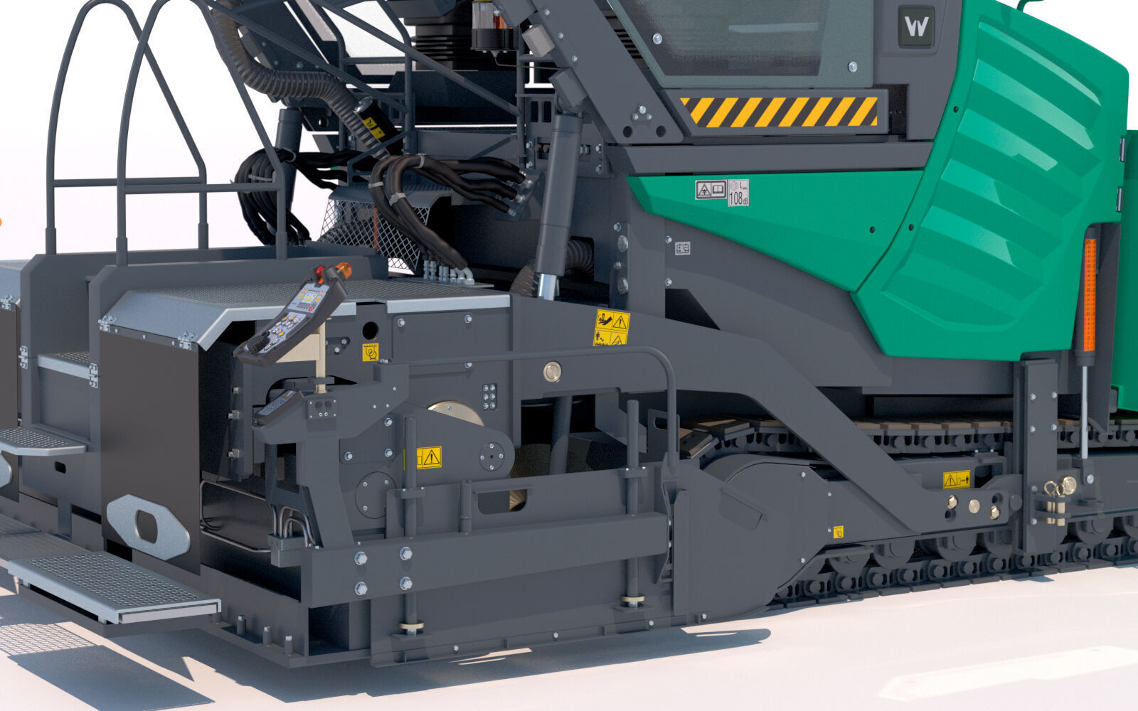 Asphalt Paver Vogele Super 1800 5i PBR 3D model_13