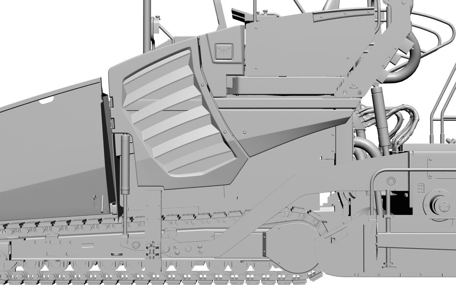 Asphalt Paver Vogele Super 1800 5i PBR 3D model_20