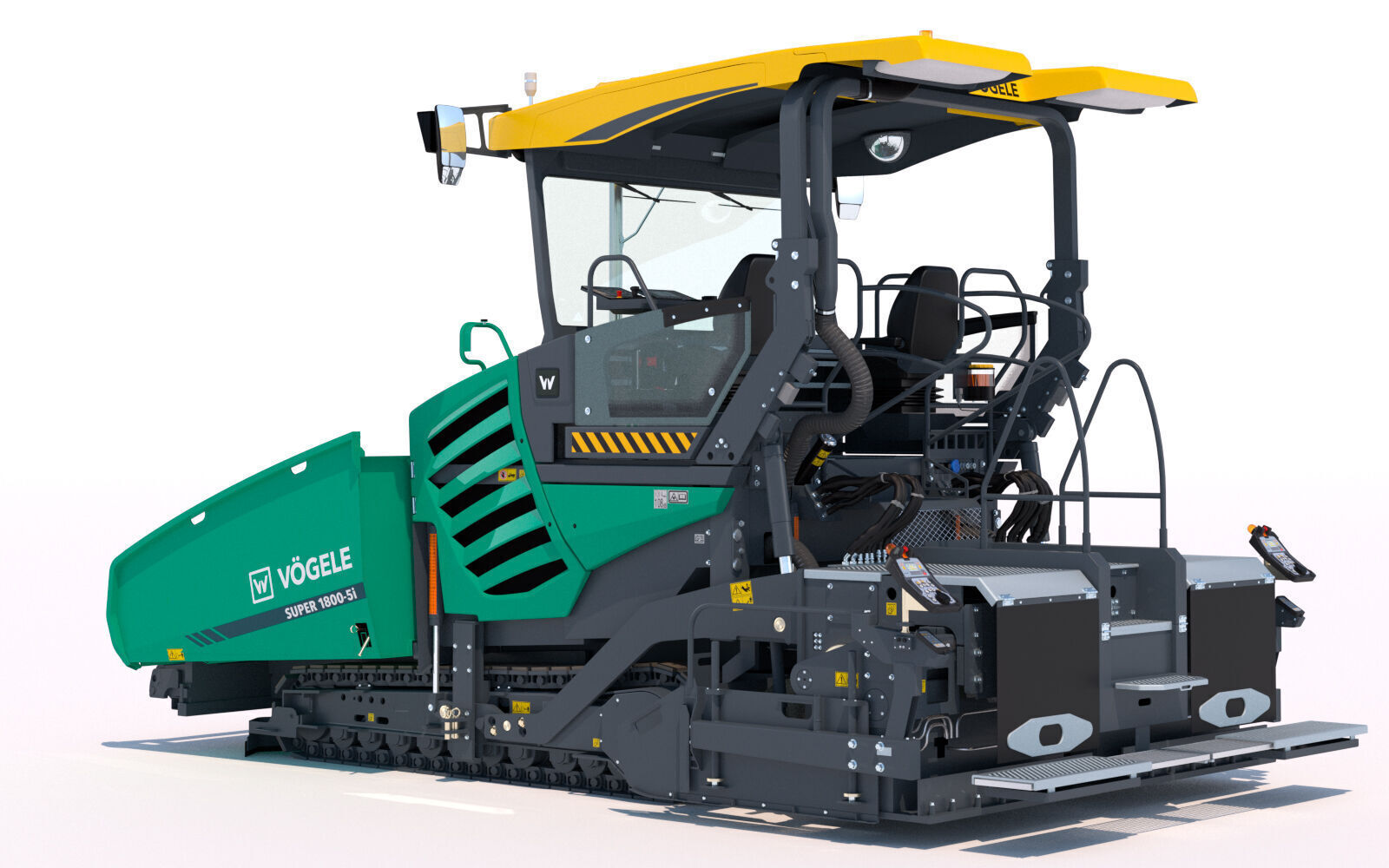 Asphalt Paver Vogele Super 1800 5i PBR 3D model_4