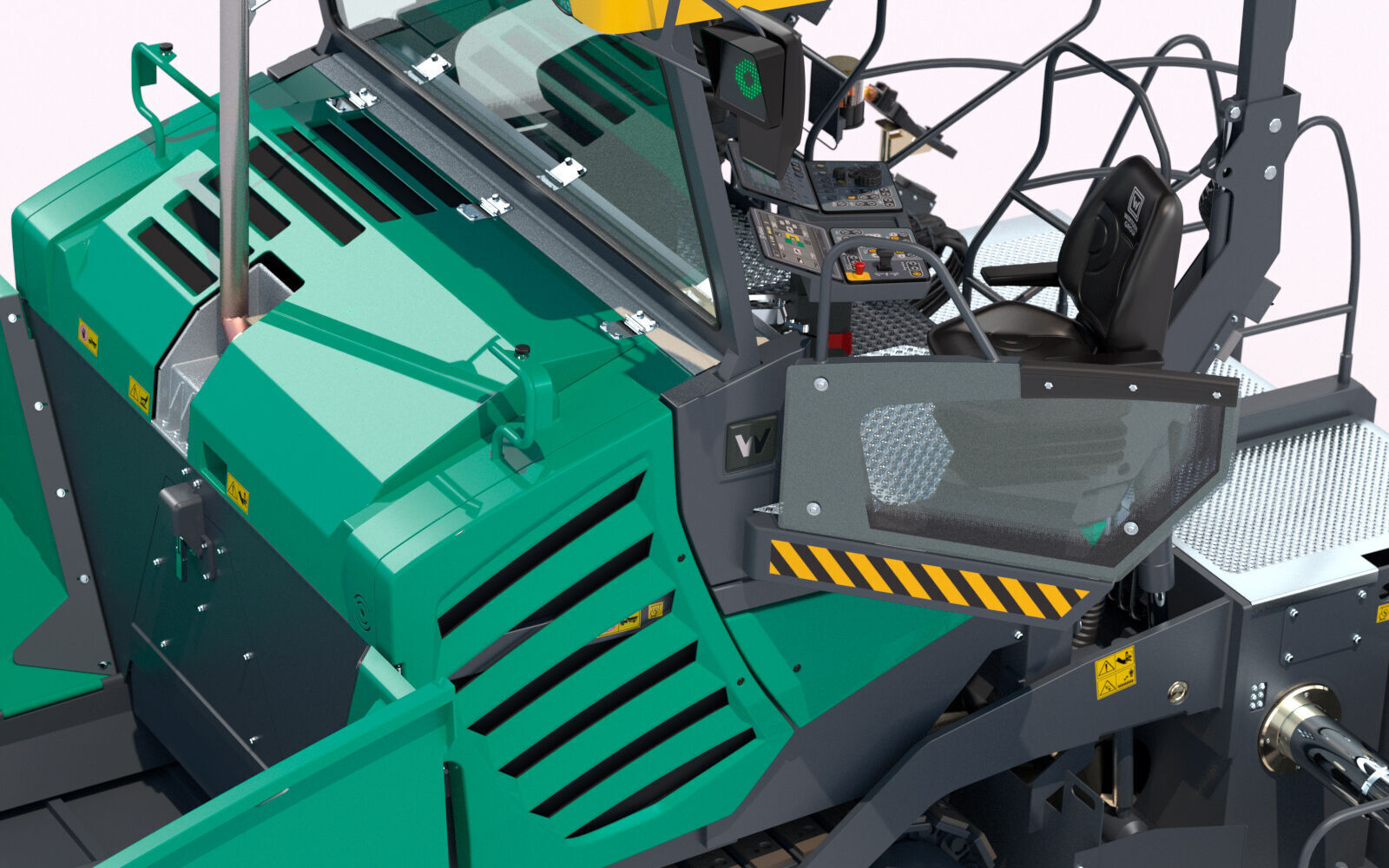 Asphalt Paver Vogele Super 1800 5i PBR 3D model_11