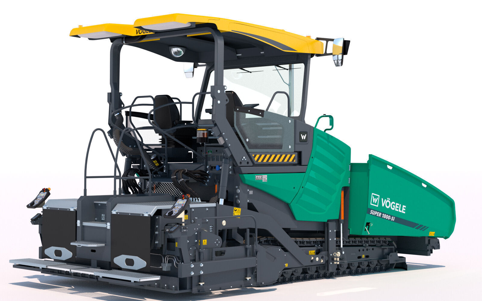 Asphalt Paver Vogele Super 1800 5i PBR 3D model_3