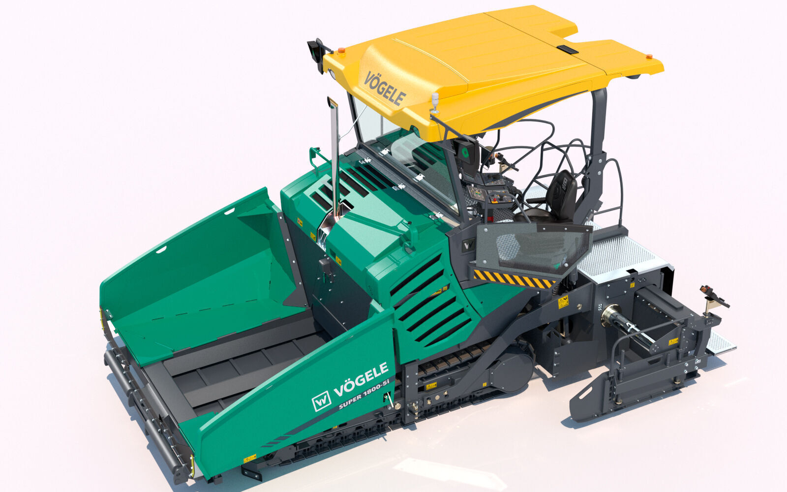 Asphalt Paver Vogele Super 1800 5i PBR 3D model_10