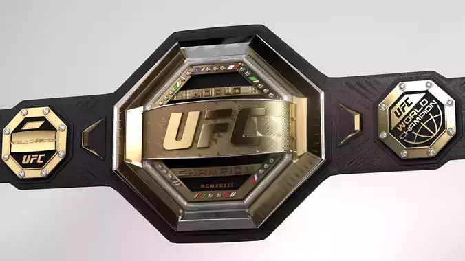 UFC Champion Belt Low-poly 3D model Low-poly 3D model