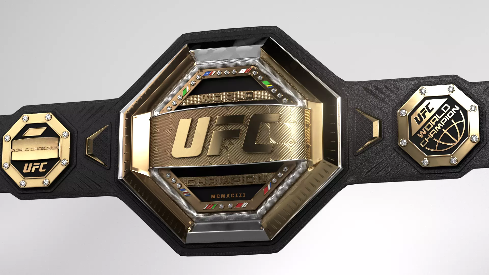 UFC Champion Belt Low-poly 3D model Low-poly 3D model_0