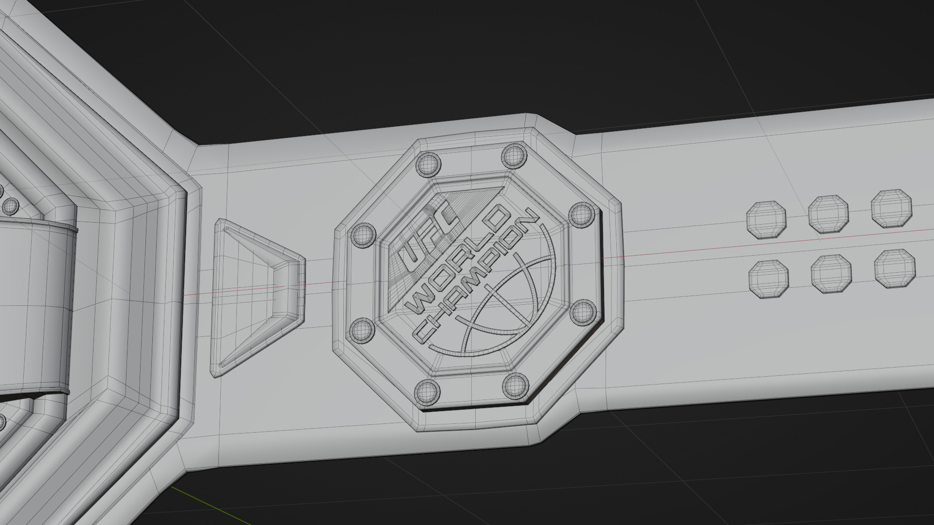 UFC Champion Belt Low-poly 3D model Low-poly 3D model_8
