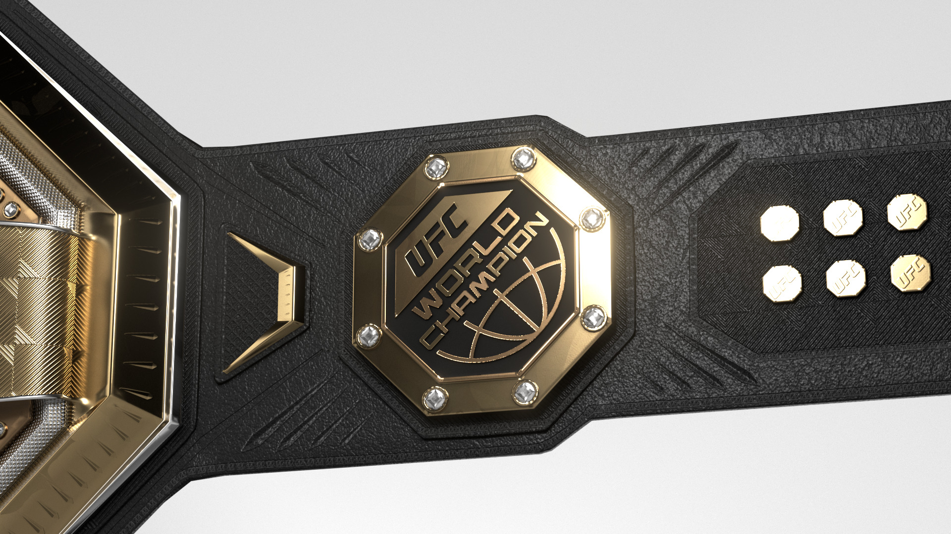 UFC Champion Belt Low-poly 3D model Low-poly 3D model_5