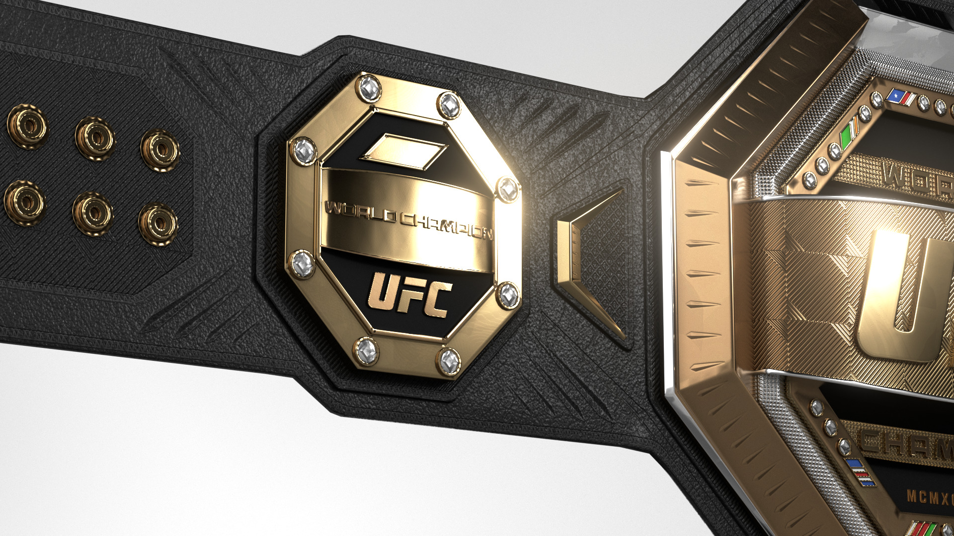 UFC Champion Belt Low-poly 3D model Low-poly 3D model_6