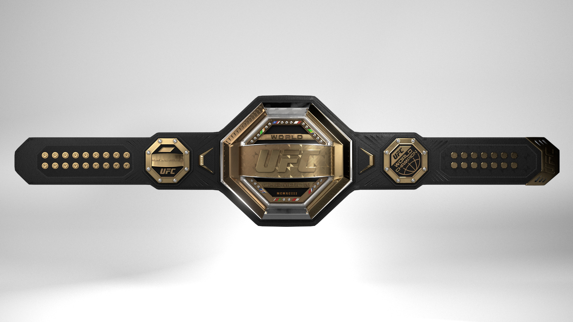 UFC Champion Belt Low-poly 3D model Low-poly 3D model_2