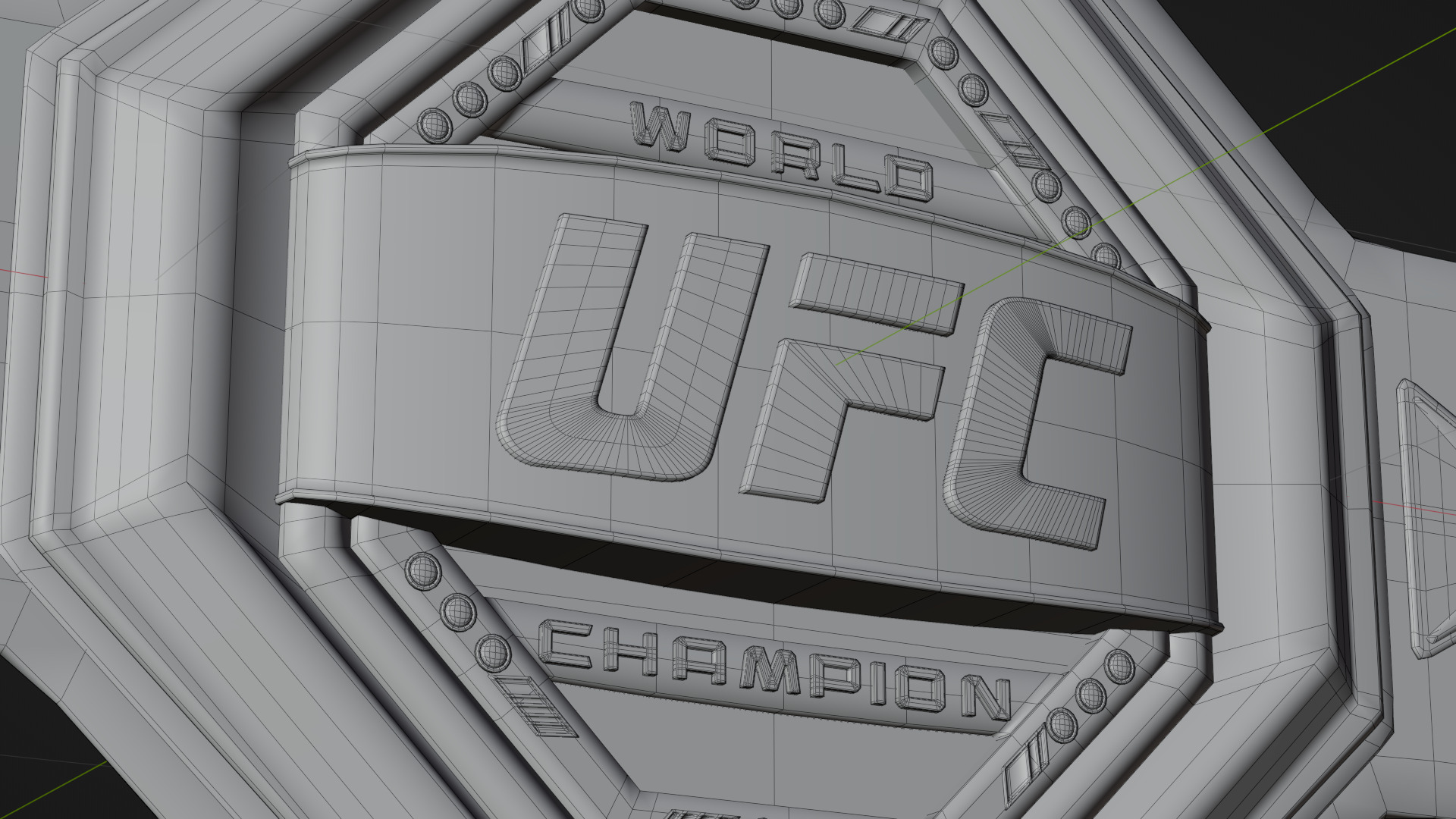 UFC Champion Belt Low-poly 3D model Low-poly 3D model_9