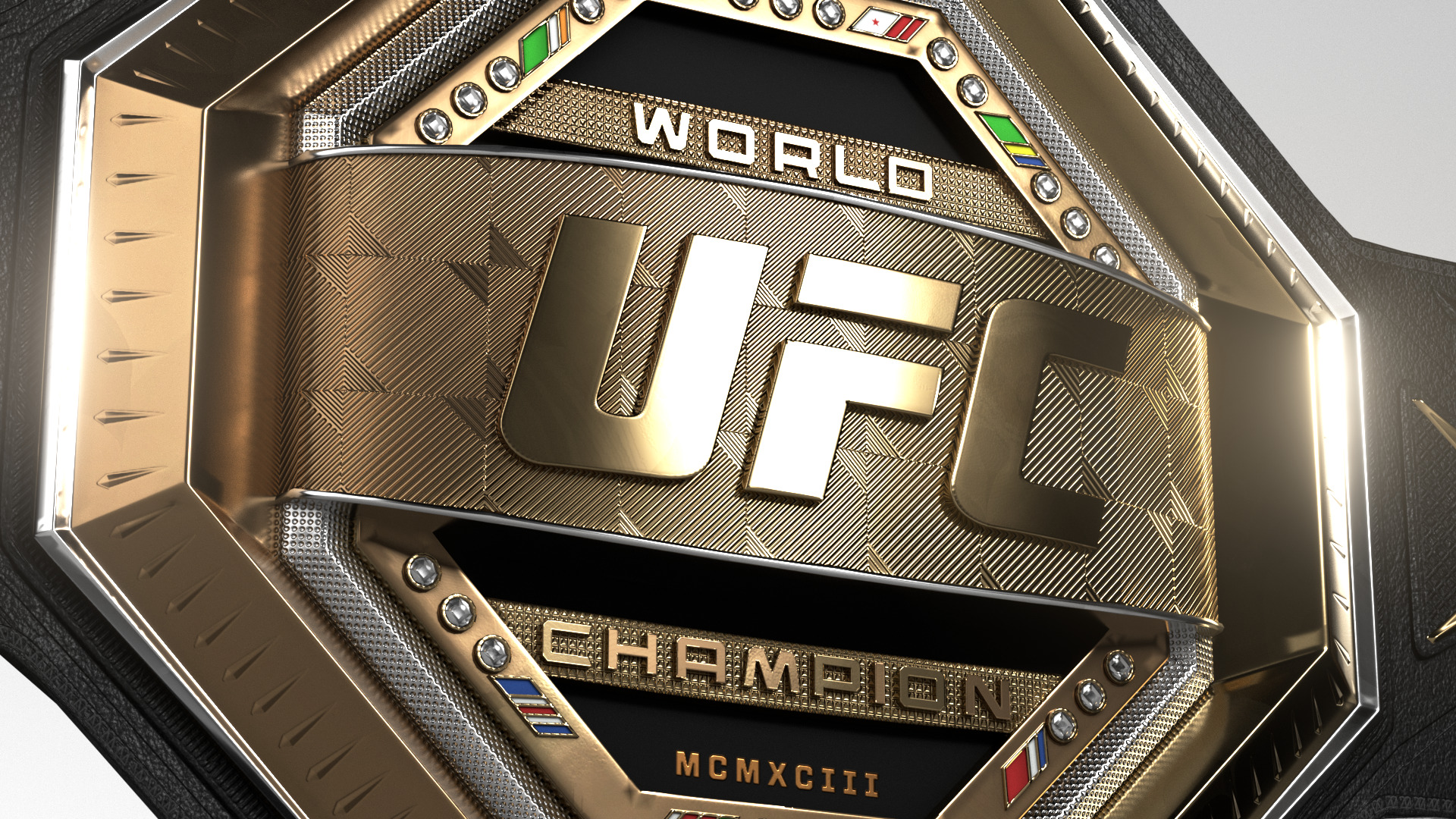 UFC Champion Belt Low-poly 3D model Low-poly 3D model_4