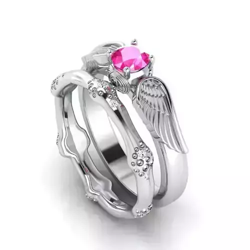 harry potter golden snitch ring with wedding Band 3D print model