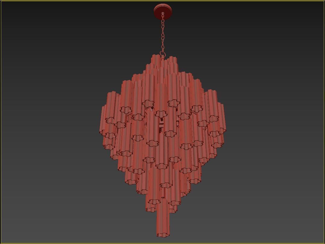 Addis 20 Light Chandelier 3D model_6