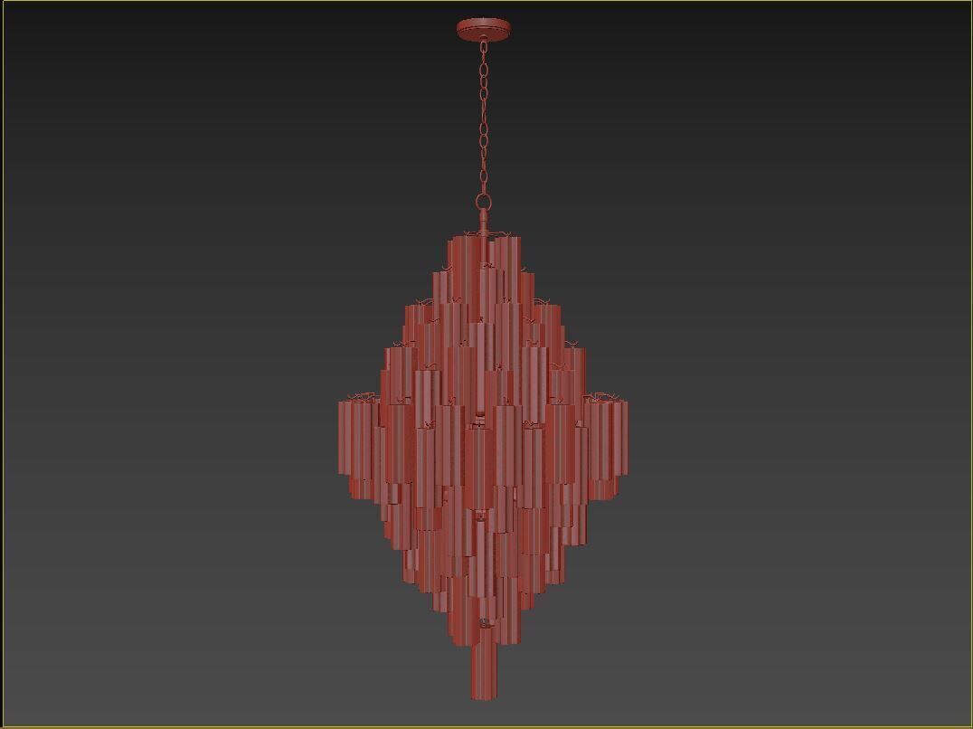 Addis 20 Light Chandelier 3D model_5