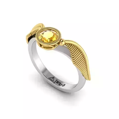 harry potter ring golden snitch ring  3D print model