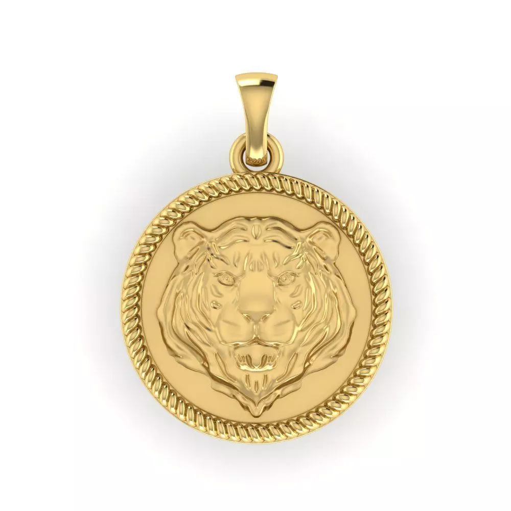 Tiger Pendant 3D print model_0