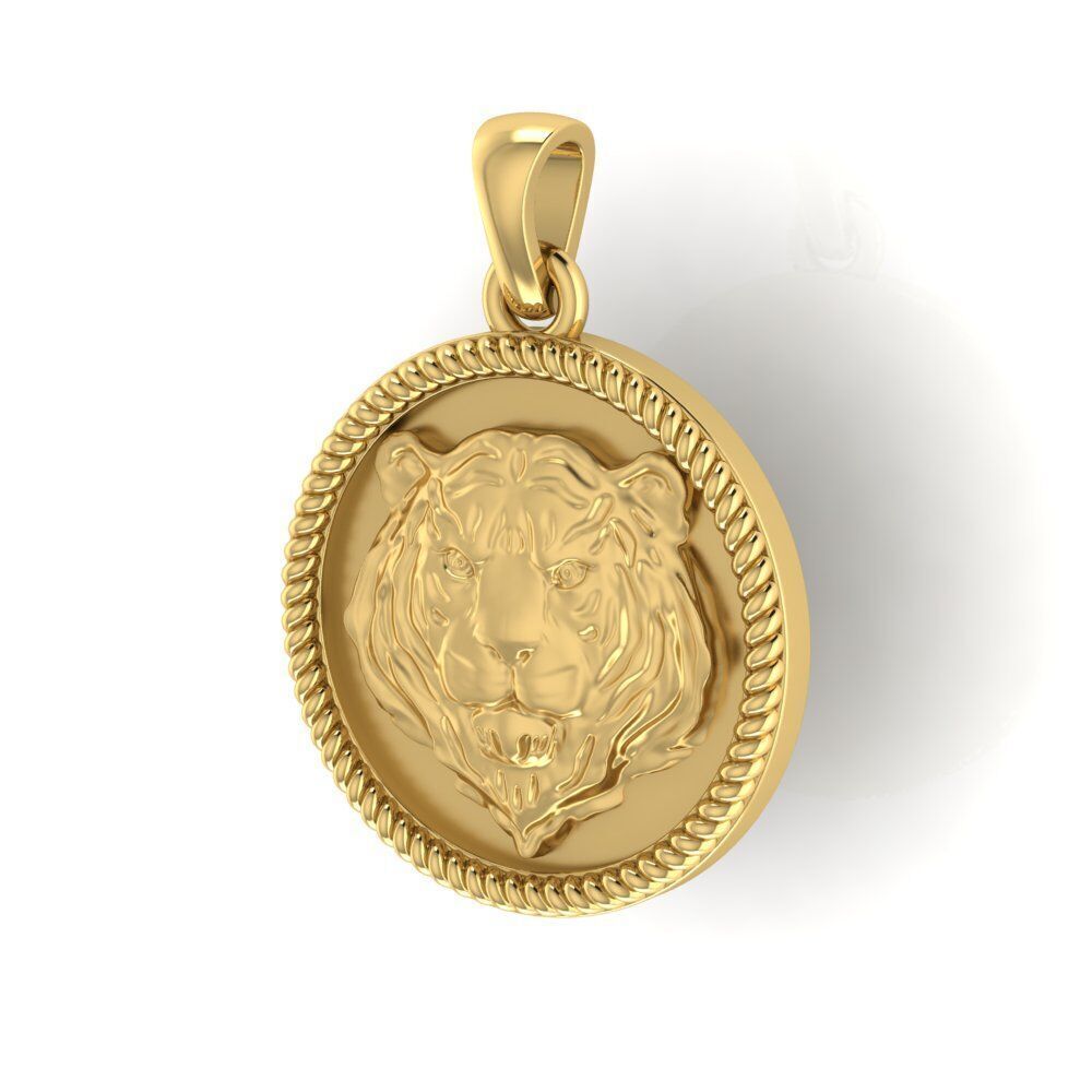 Tiger Pendant 3D print model_1