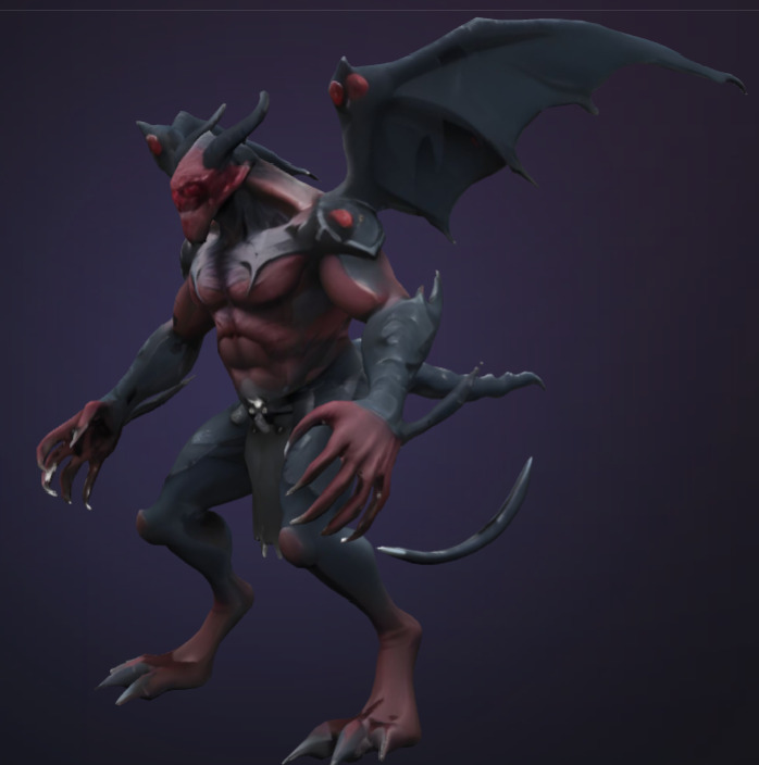 Monster 3d game and Print Charakter Low-poly 3D model_2