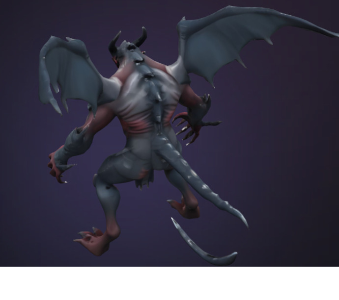 Monster 3d game and Print Charakter Low-poly 3D model_3