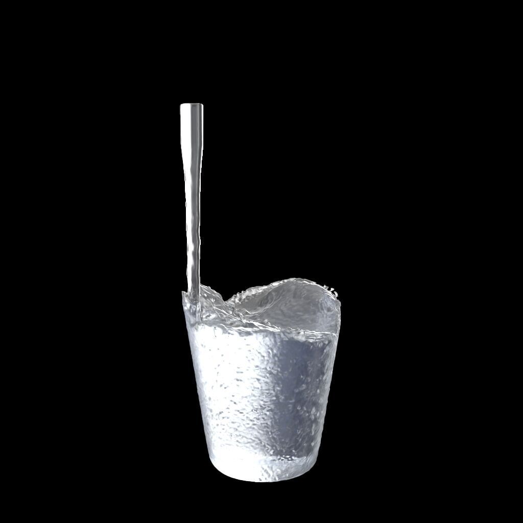 Water Pouring - Liquid Pouring - Simulated 3D model_9