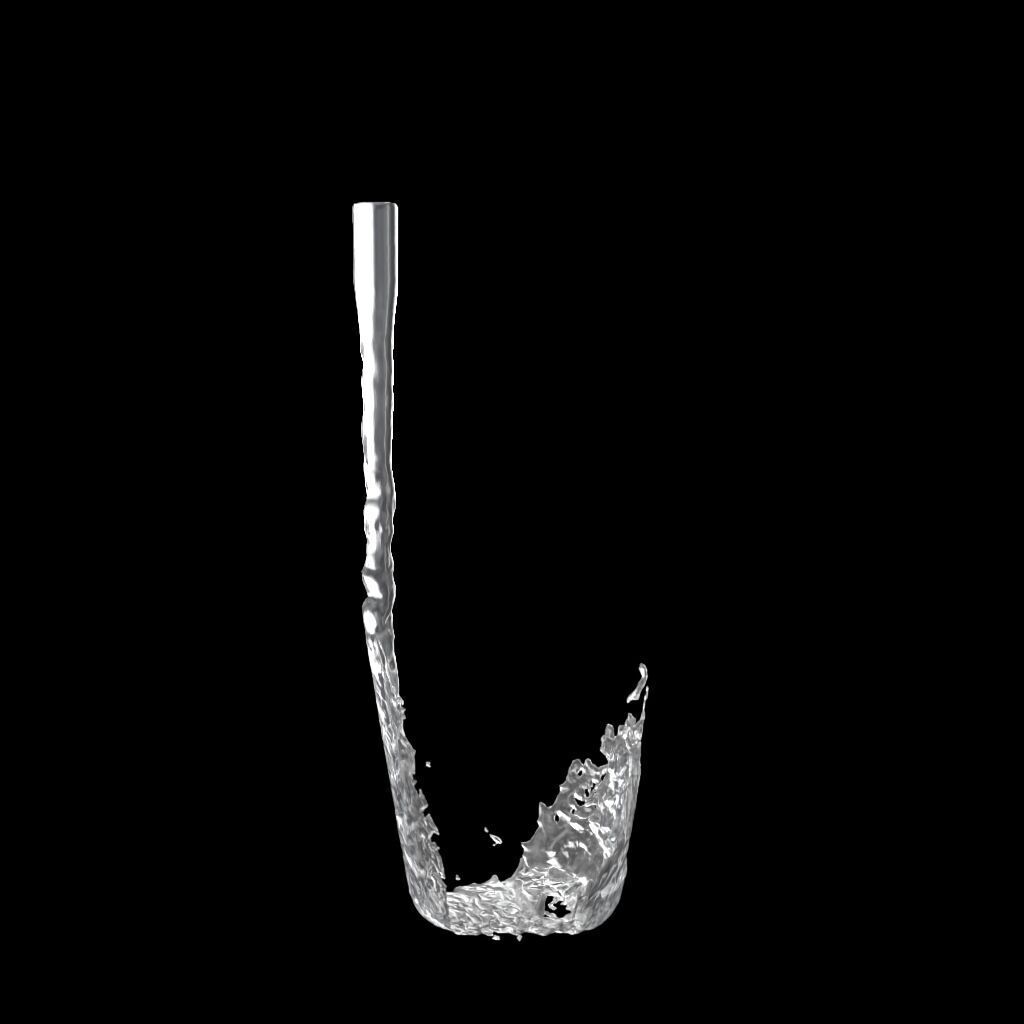 Water Pouring - Liquid Pouring - Simulated 3D model_10