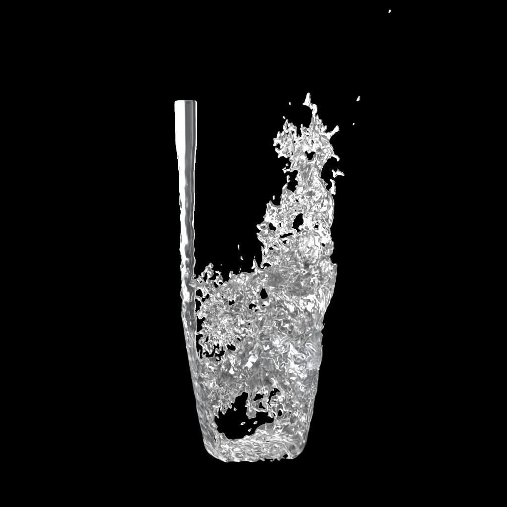 Water Pouring - Liquid Pouring - Simulated 3D model_14
