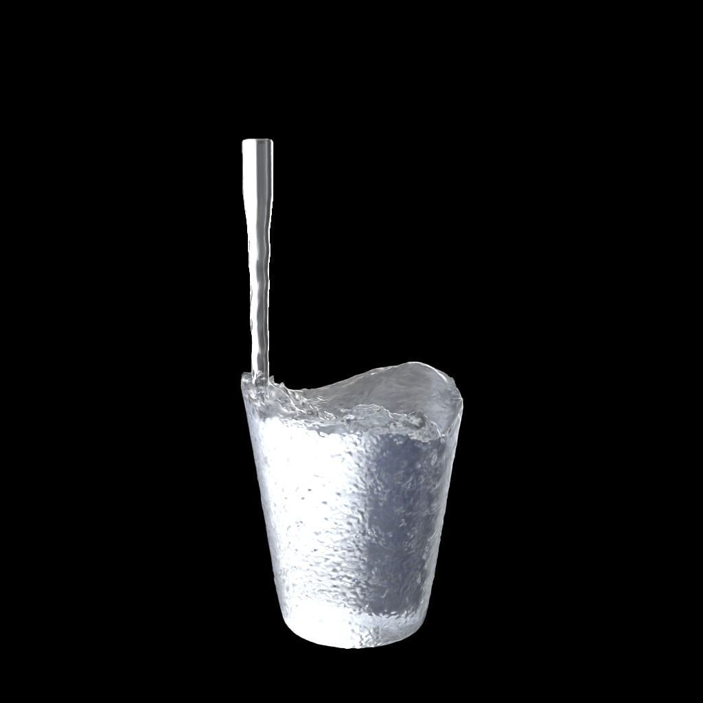 Water Pouring - Liquid Pouring - Simulated 3D model_11