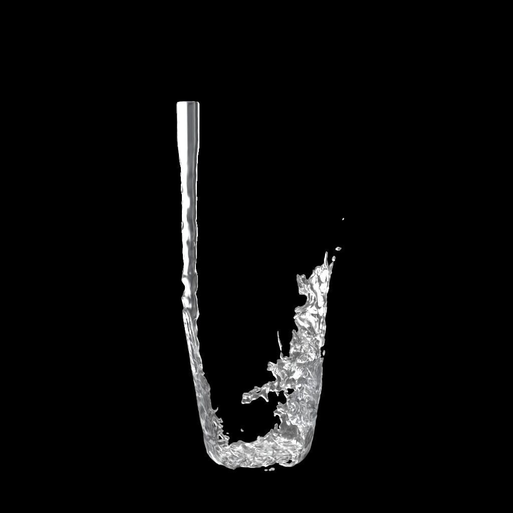 Water Pouring - Liquid Pouring - Simulated 3D model_13