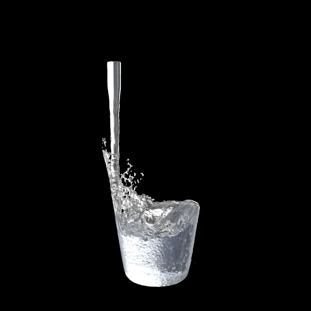 Water Pouring - Liquid Pouring - Simulated 3D model_28