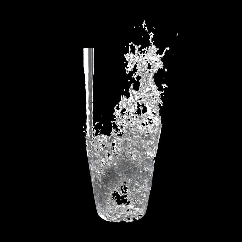 Water Pouring - Liquid Pouring - Simulated 3D model_24