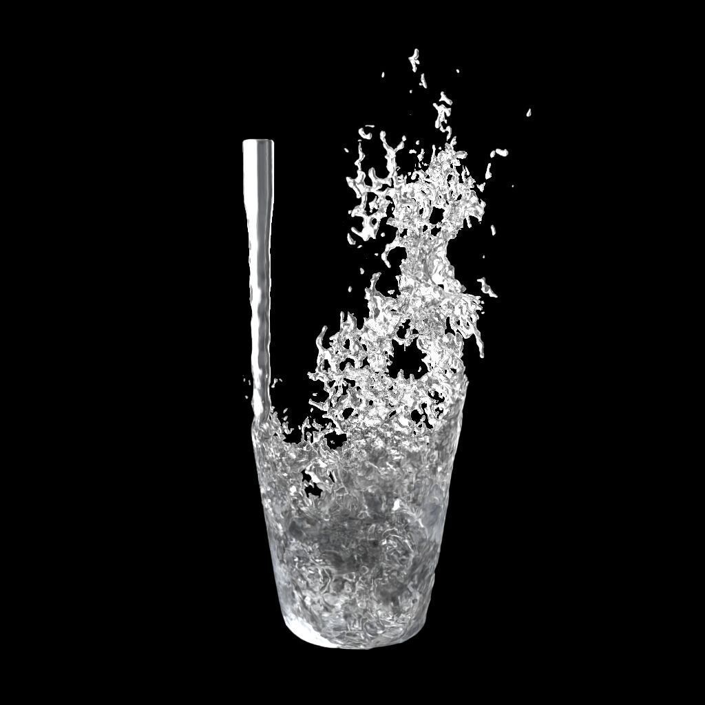 Water Pouring - Liquid Pouring - Simulated 3D model_33