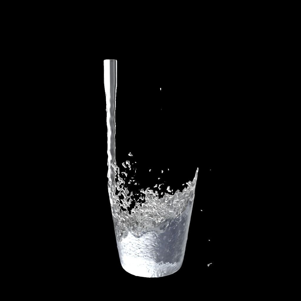 Water Pouring - Liquid Pouring - Simulated 3D model_20