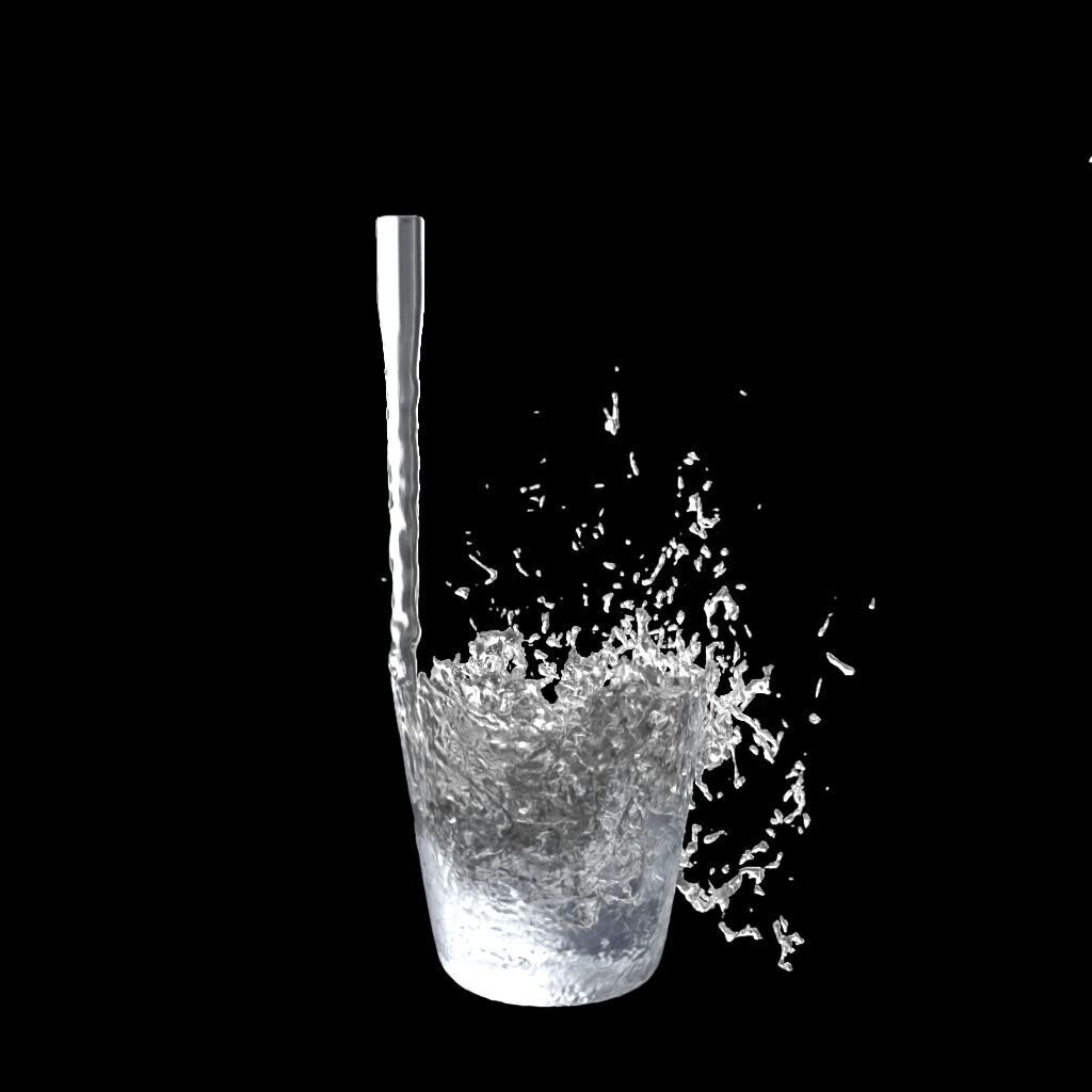Water Pouring - Liquid Pouring - Simulated 3D model_29