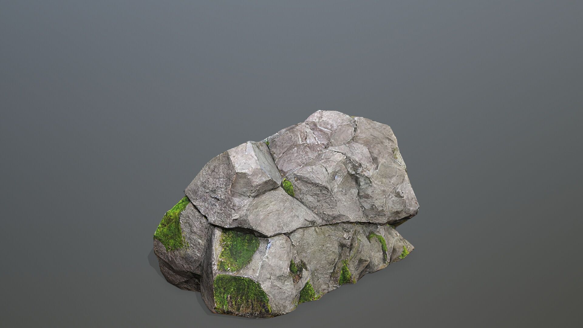 mossy rocks Low-poly 3D model_11