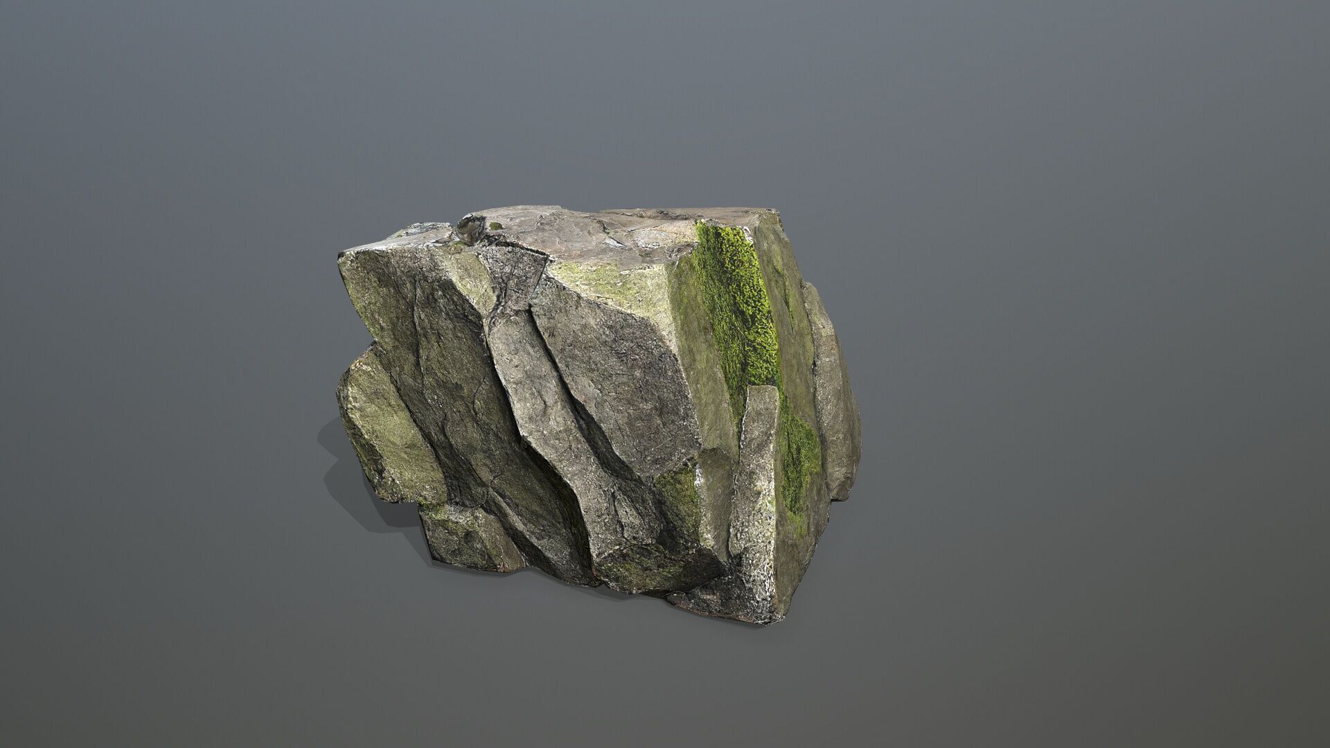 mossy rocks Low-poly 3D model_14