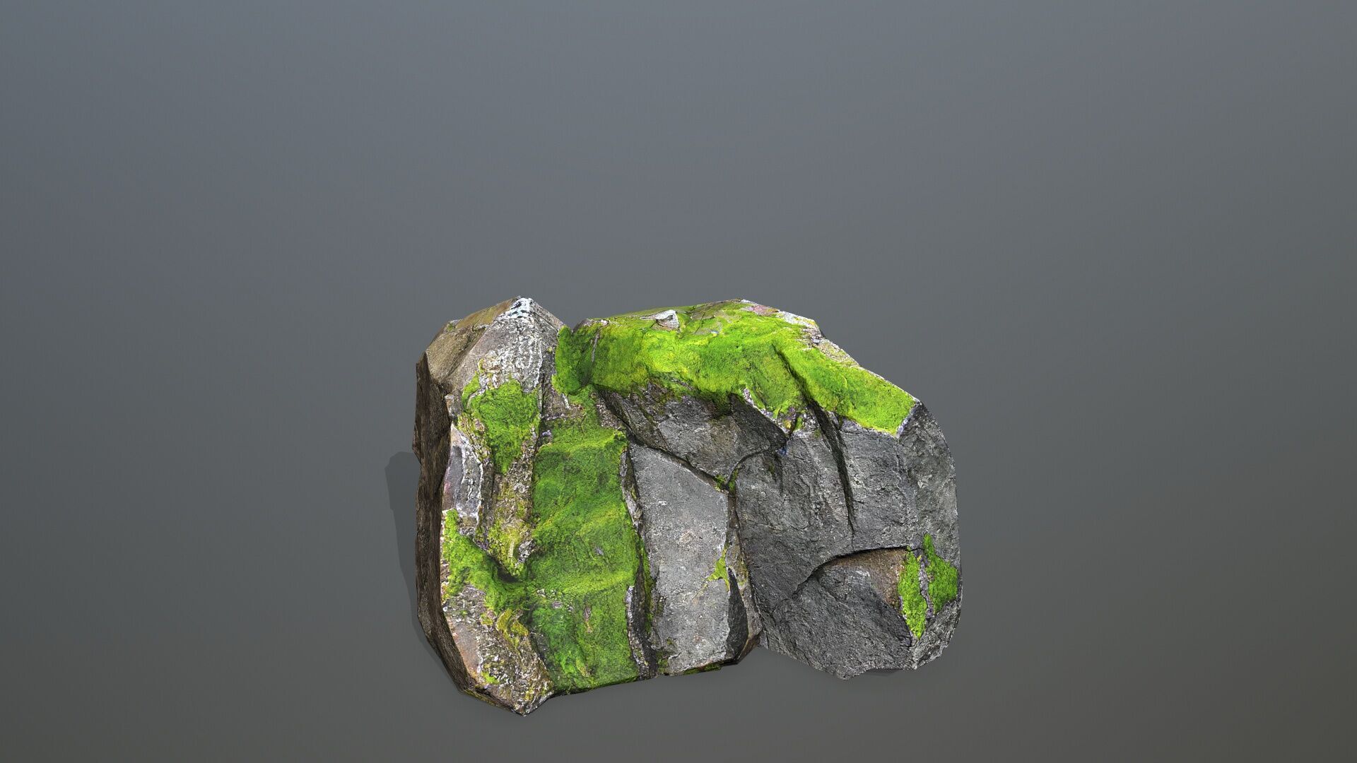 mossy rocks Low-poly 3D model_10