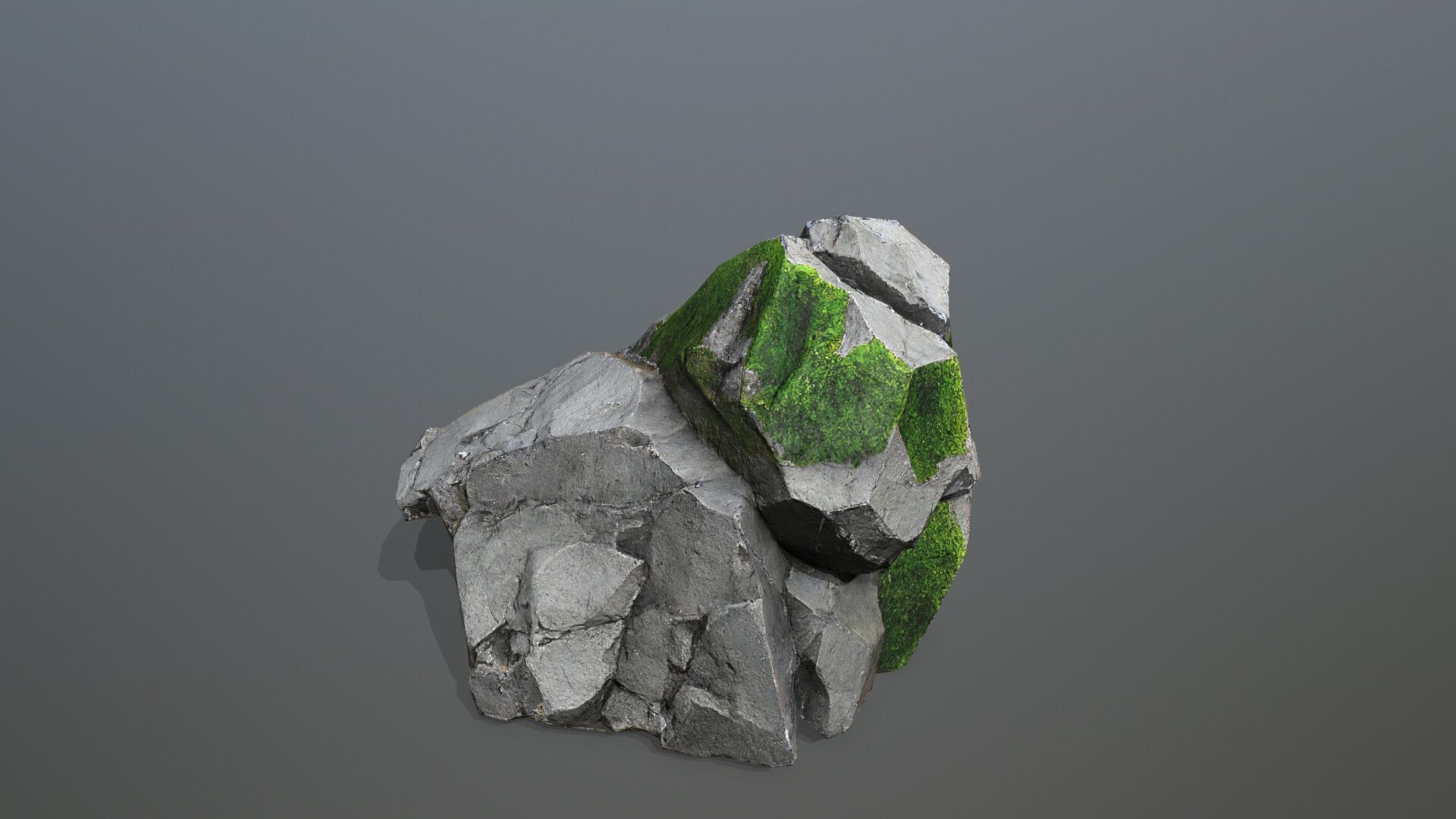 mossy rocks Low-poly 3D model_12