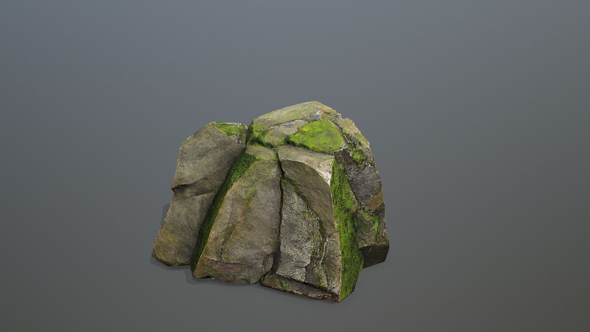mossy rocks Low-poly 3D model_13
