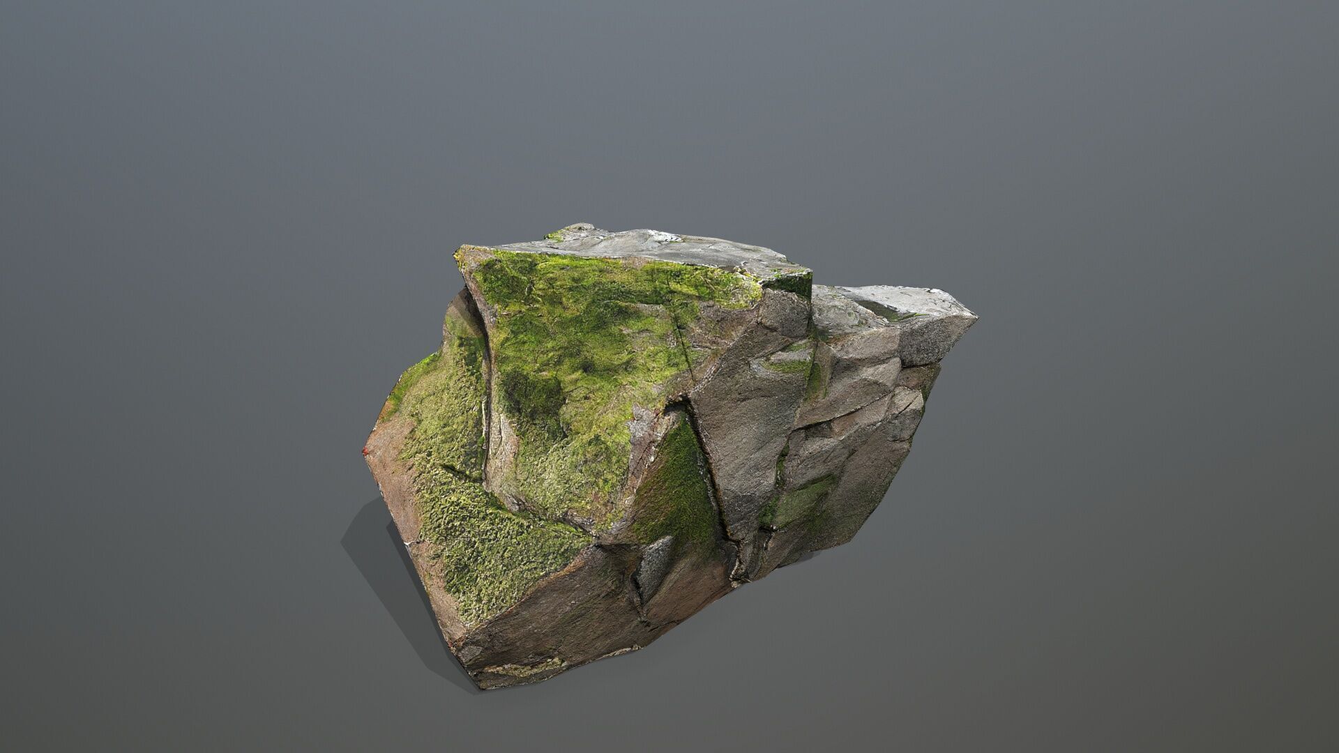 mossy rocks Low-poly 3D model_15