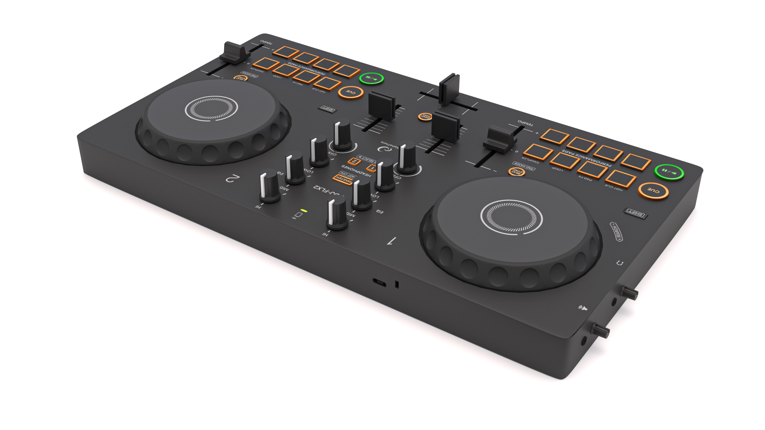 Pioneer AlphaTheta DDJ-FLX2 DJ controller 3D model_5